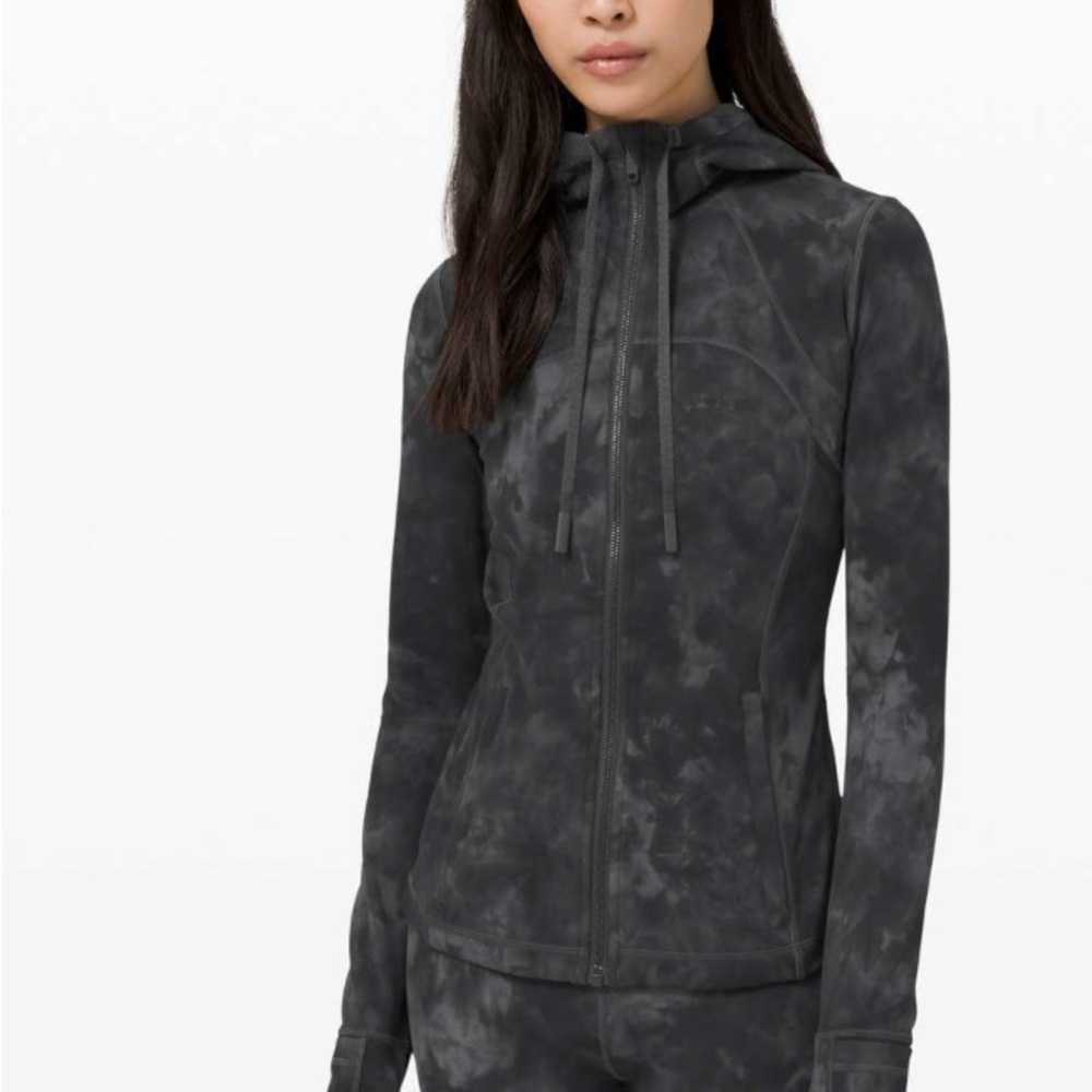Lululemon Hooded Define Jacket *Nulu Diamond Dye Pitch Grey Graphite Grey.Size 4